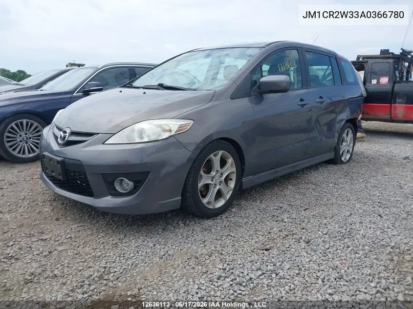 2010 Mazda Mazda5 Gs/Gt VIN: JM1CR2W33A0366780 Lot: 12636113