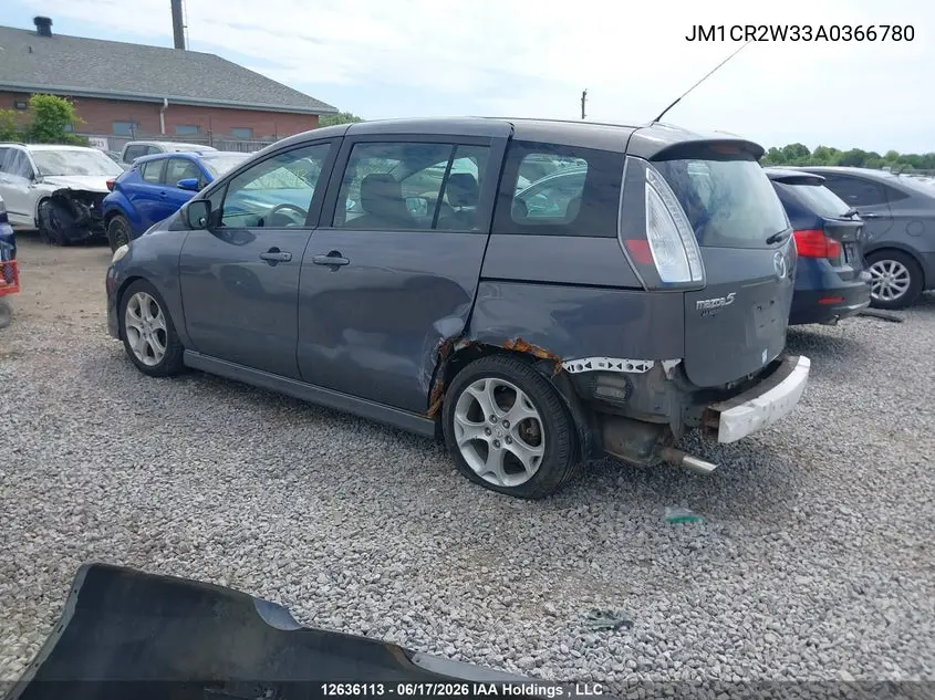 2010 Mazda Mazda5 Gs/Gt VIN: JM1CR2W33A0366780 Lot: 12636113