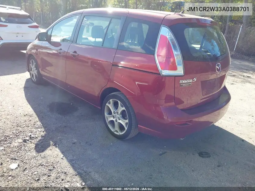 2010 Mazda Mazda5 Sport VIN: JM1CR2W33A0388701 Lot: 45111660