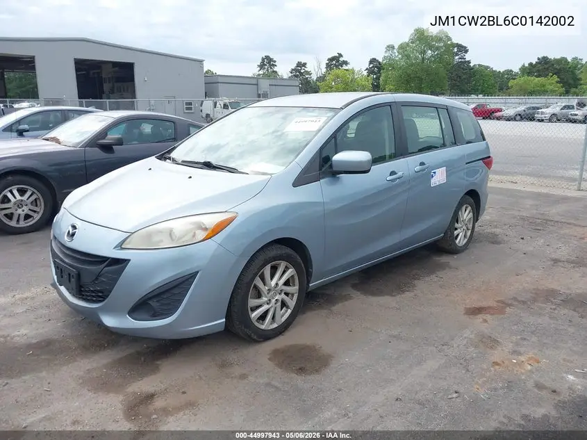 2012 Mazda Mazda5 Sport VIN: JM1CW2BL6C0142002 Lot: 44997943