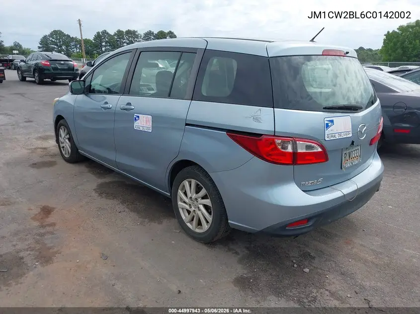 2012 Mazda Mazda5 Sport VIN: JM1CW2BL6C0142002 Lot: 44997943