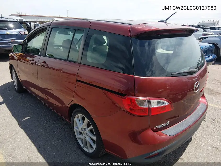 2012 Mazda Mazda5 Touring VIN: JM1CW2CL0C0127980 Lot: 45058483