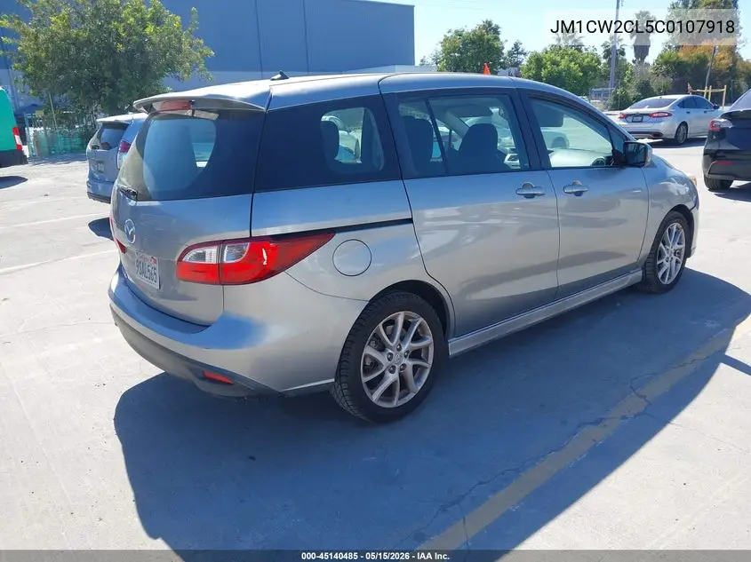 2012 Mazda Mazda5 Touring VIN: JM1CW2CL5C0107918 Lot: 45140485