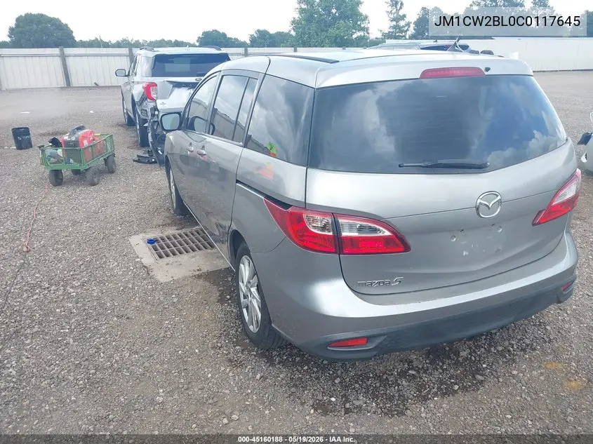 2012 Mazda Mazda5 Sport VIN: JM1CW2BL0C0117645 Lot: 45160188