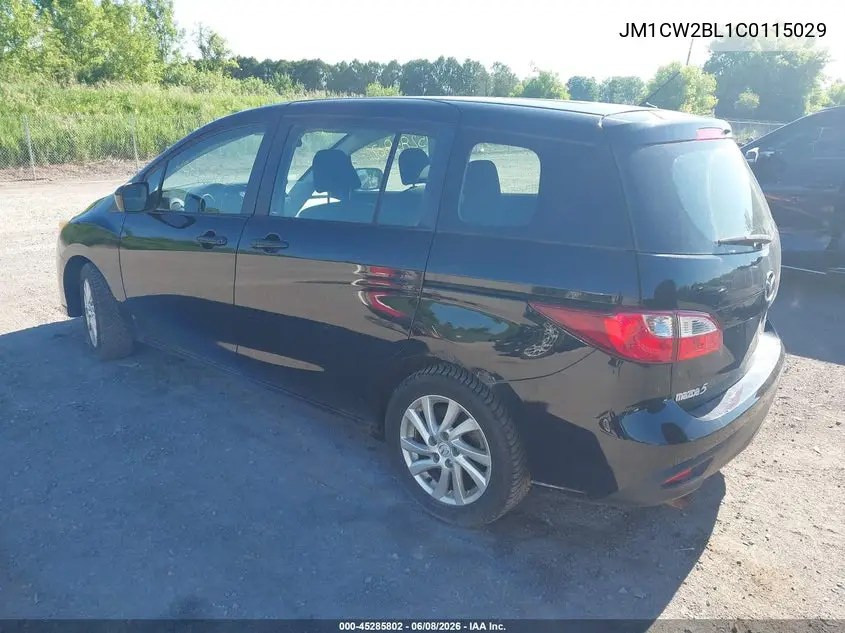 2012 Mazda Mazda5 Sport VIN: JM1CW2BL1C0115029 Lot: 45285802