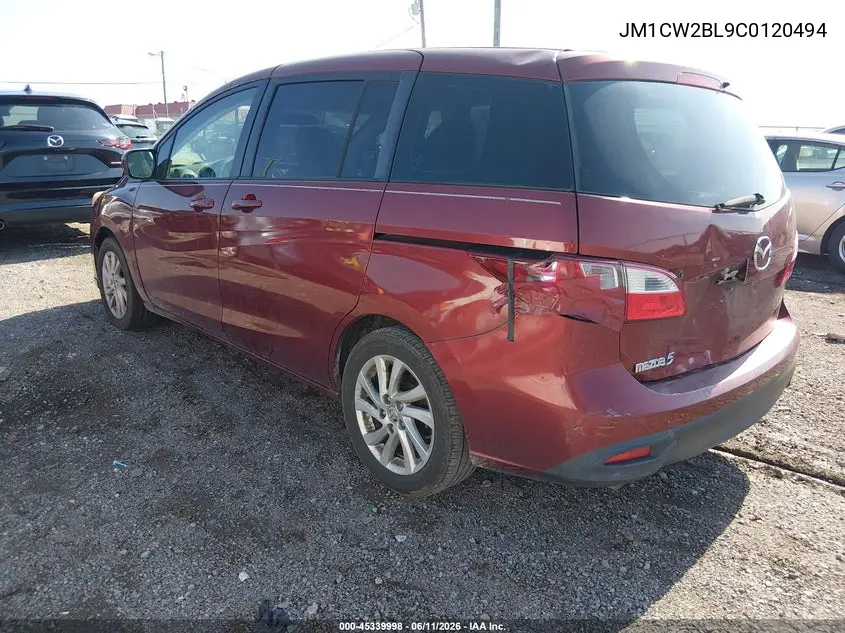 2012 Mazda Mazda5 Sport VIN: JM1CW2BL9C0120494 Lot: 45339998