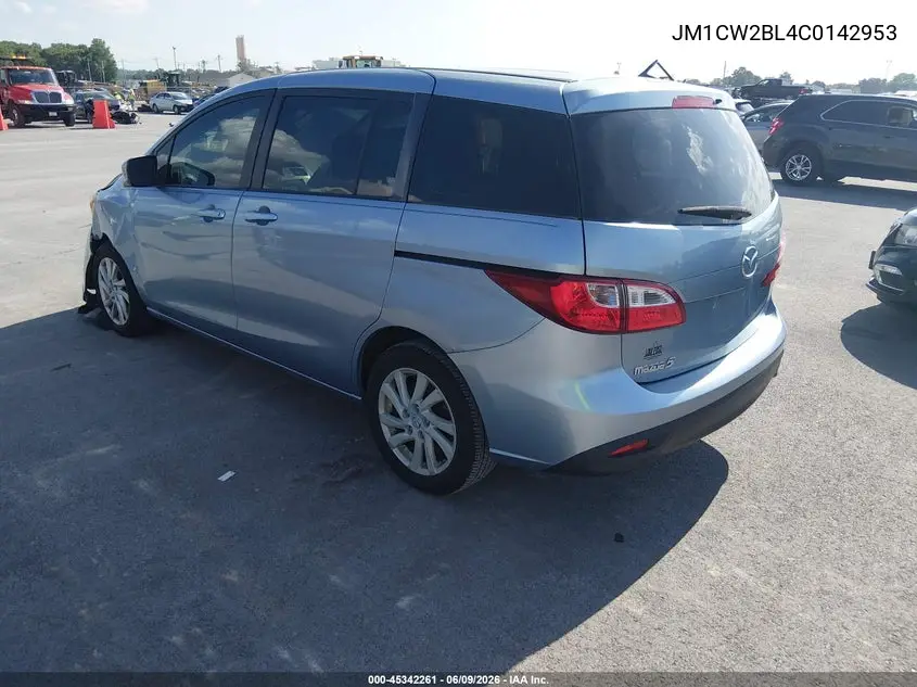 2012 Mazda Mazda5 Sport VIN: JM1CW2BL4C0142953 Lot: 45342261