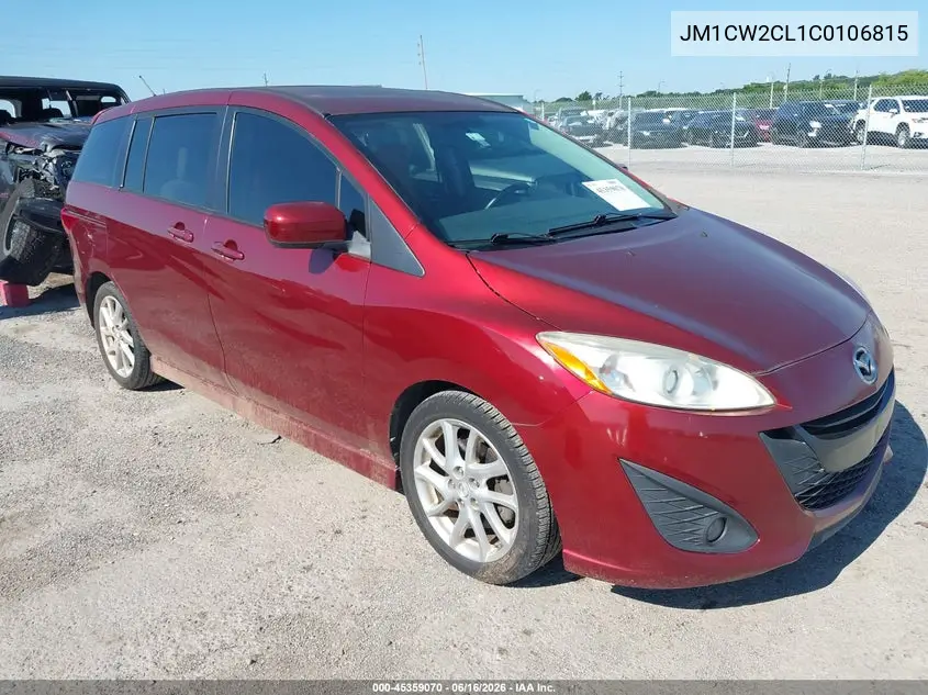 2012 Mazda Mazda5 Touring VIN: JM1CW2CL1C0106815 Lot: 45359070
