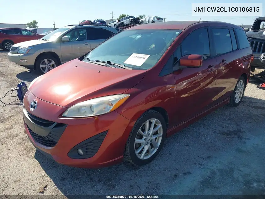 2012 Mazda Mazda5 Touring VIN: JM1CW2CL1C0106815 Lot: 45359070