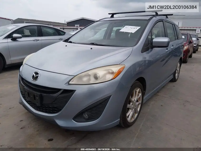2012 Mazda Mazda5 Grand Touring VIN: JM1CW2DL2C0106384 Lot: 45394583