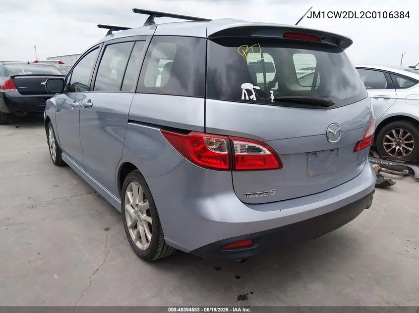 2012 Mazda Mazda5 Grand Touring VIN: JM1CW2DL2C0106384 Lot: 45394583