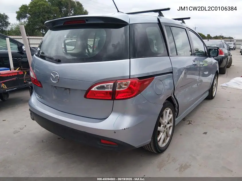 2012 Mazda Mazda5 Grand Touring VIN: JM1CW2DL2C0106384 Lot: 45394583