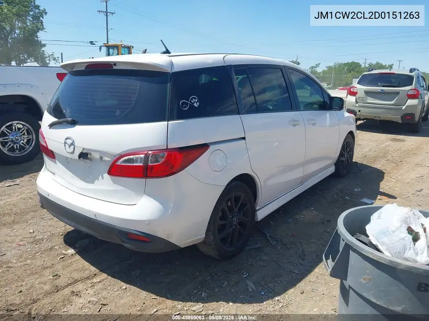 2013 Mazda Mazda5 Touring VIN: JM1CW2CL2D0151263 Lot: 45069063