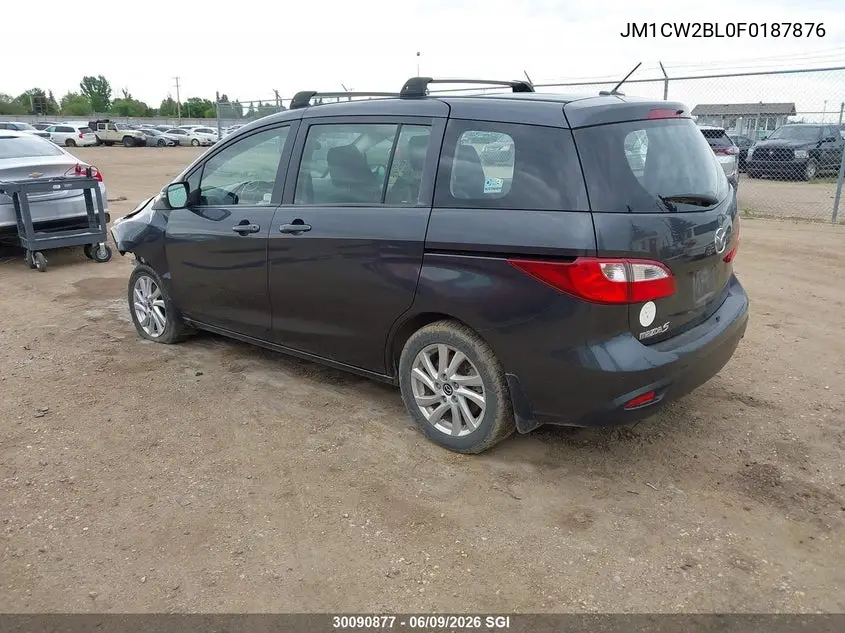 2015 Mazda 5 Sport VIN: JM1CW2BL0F0187876 Lot: 30090877