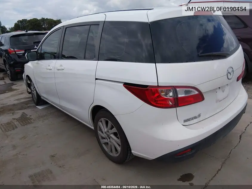 2015 Mazda Mazda5 Sport VIN: JM1CW2BL0F0190454 Lot: 45354494