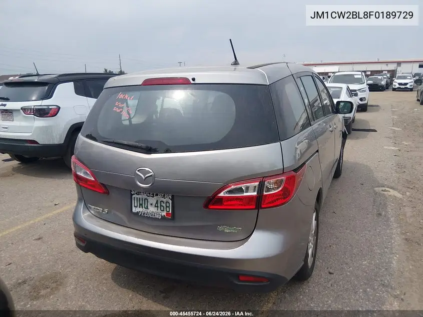 2015 Mazda Mazda5 Sport VIN: JM1CW2BL8F0189729 Lot: 45455724