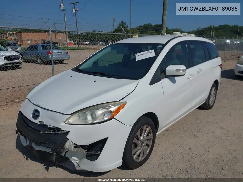 2015 Mazda Mazda5 Sport VIN: JM1CW2BLXF0189036 Lot: 45512828
