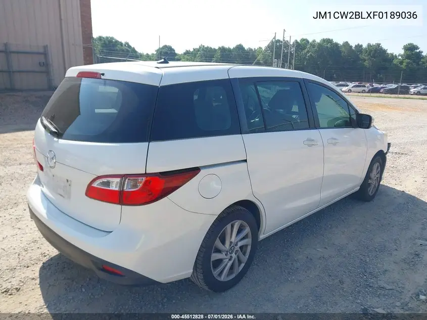 2015 Mazda Mazda5 Sport VIN: JM1CW2BLXF0189036 Lot: 45512828