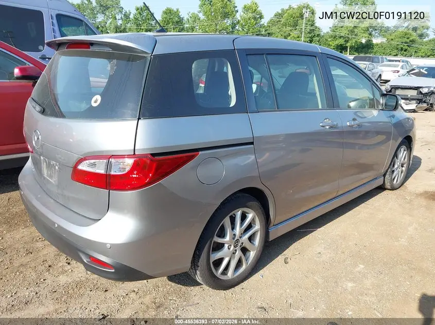 2015 Mazda Mazda5 Touring VIN: JM1CW2CL0F0191120 Lot: 45536393