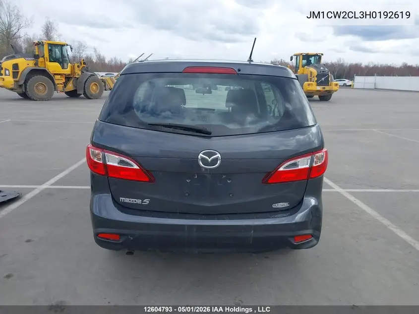 2017 Mazda Mazda5 VIN: JM1CW2CL3H0192619 Lot: 12604793