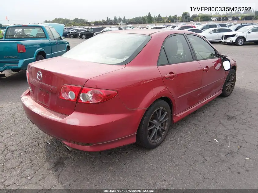 2003 Mazda Mazda6 I VIN: 1YVFP80C335M25292 Lot: 45667007