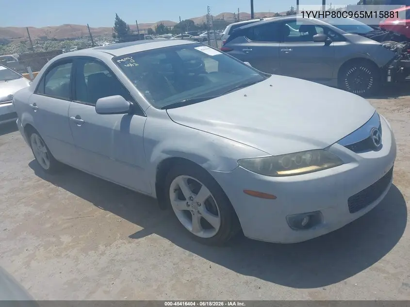 2006 Mazda Mazda6 Grand Touring I VIN: 1YVHP80C965M15881 Lot: 45416404