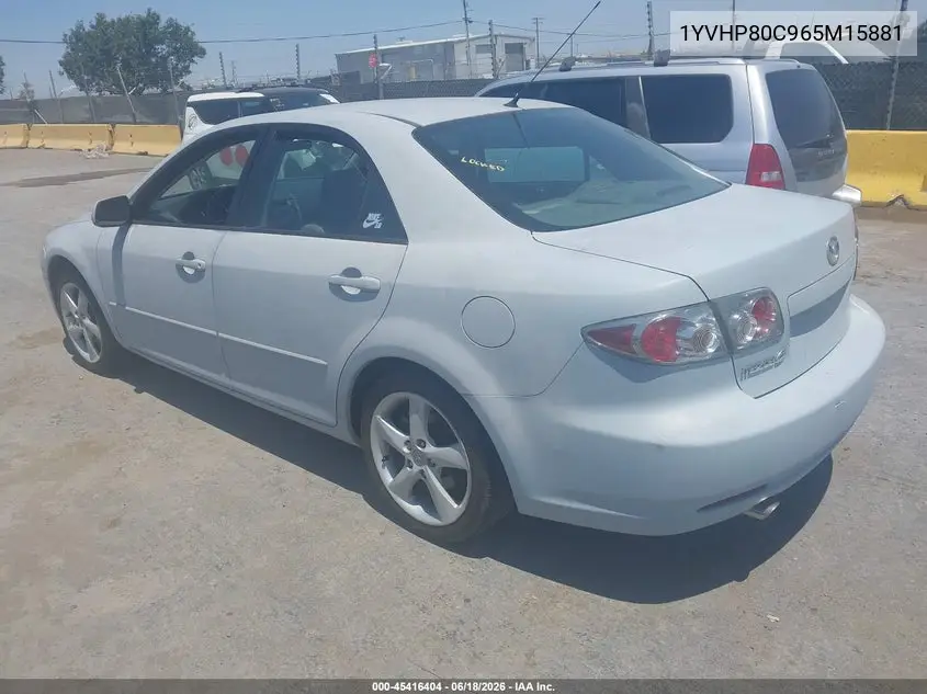 2006 Mazda Mazda6 Grand Touring I VIN: 1YVHP80C965M15881 Lot: 45416404