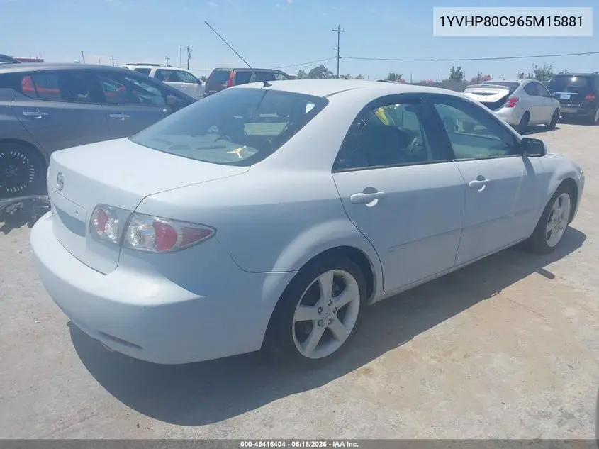 2006 Mazda Mazda6 Grand Touring I VIN: 1YVHP80C965M15881 Lot: 45416404