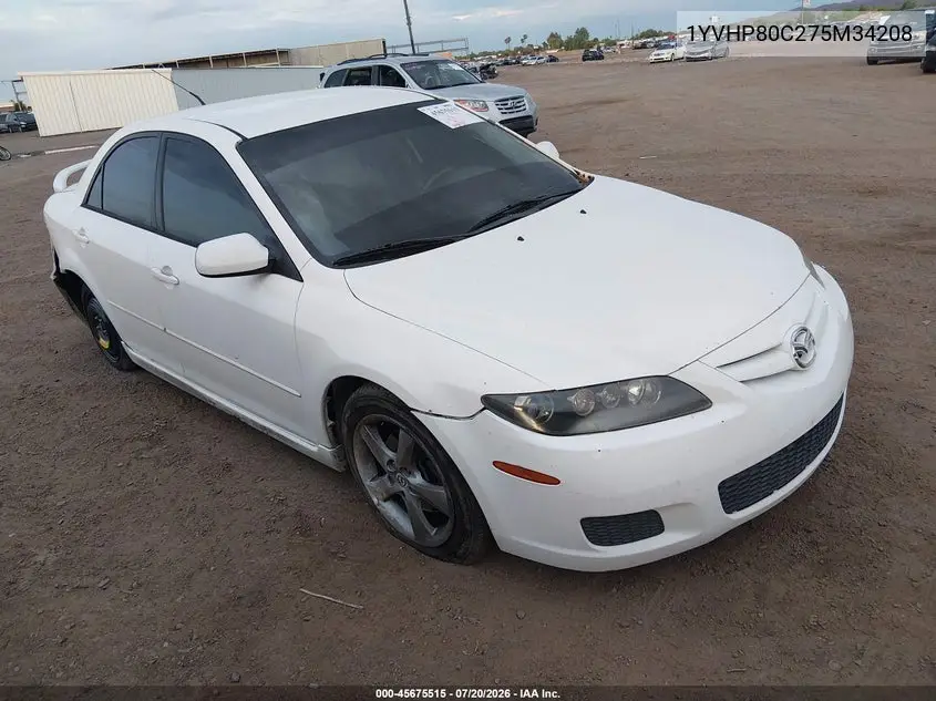 2007 Mazda Mazda6 I Sport Ve VIN: 1YVHP80C275M34208 Lot: 45675515