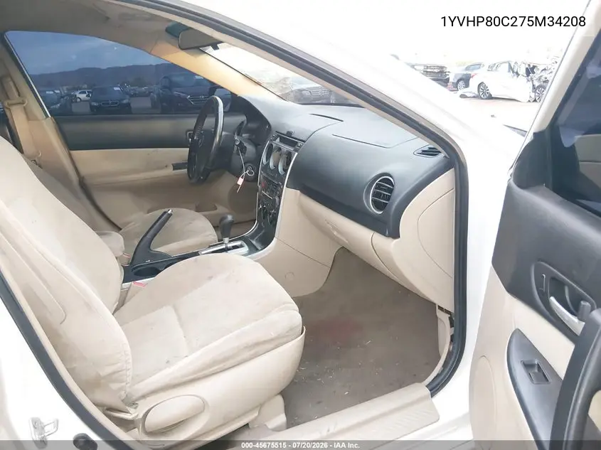 2007 Mazda Mazda6 I Sport Ve VIN: 1YVHP80C275M34208 Lot: 45675515