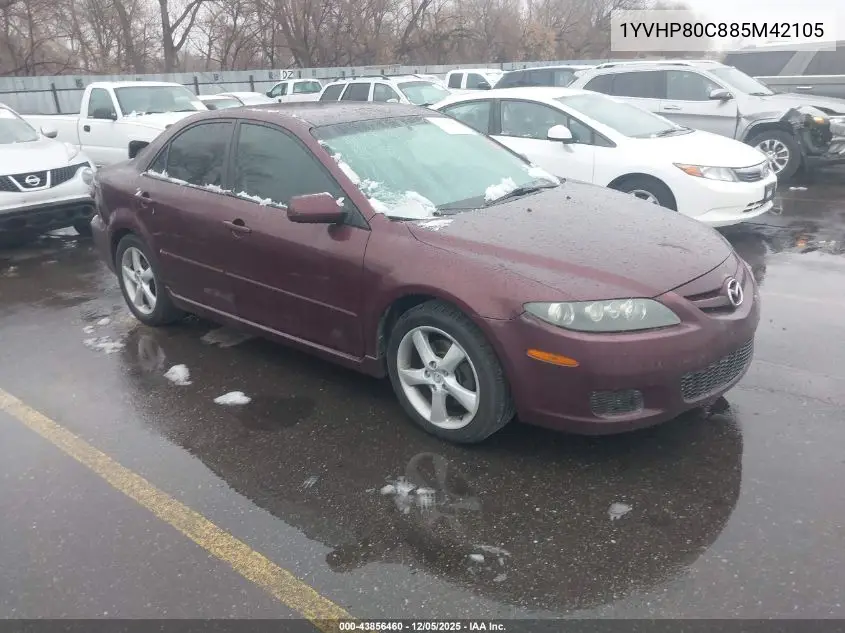 1YVHP80C885M42105 2008 Mazda Mazda6 I Sport Ve