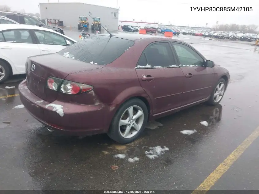 1YVHP80C885M42105 2008 Mazda Mazda6 I Sport Ve