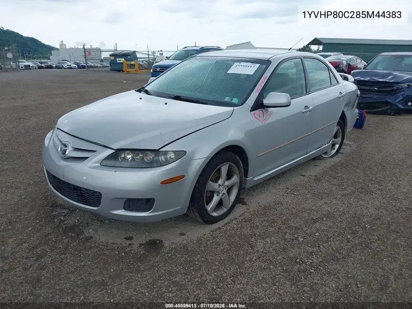 2008 Mazda Mazda6 I Sport Ve VIN: 1YVHP80C285M44383 Lot: 45599413