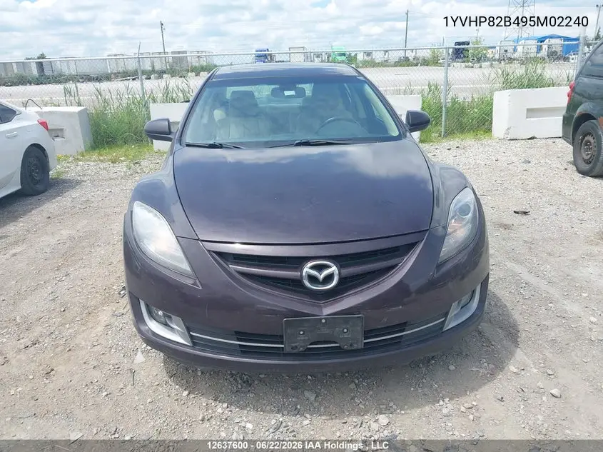 2009 Mazda 6 S VIN: 1YVHP82B495M02240 Lot: 12637600