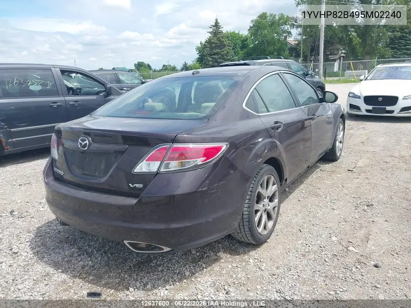 2009 Mazda 6 S VIN: 1YVHP82B495M02240 Lot: 12637600