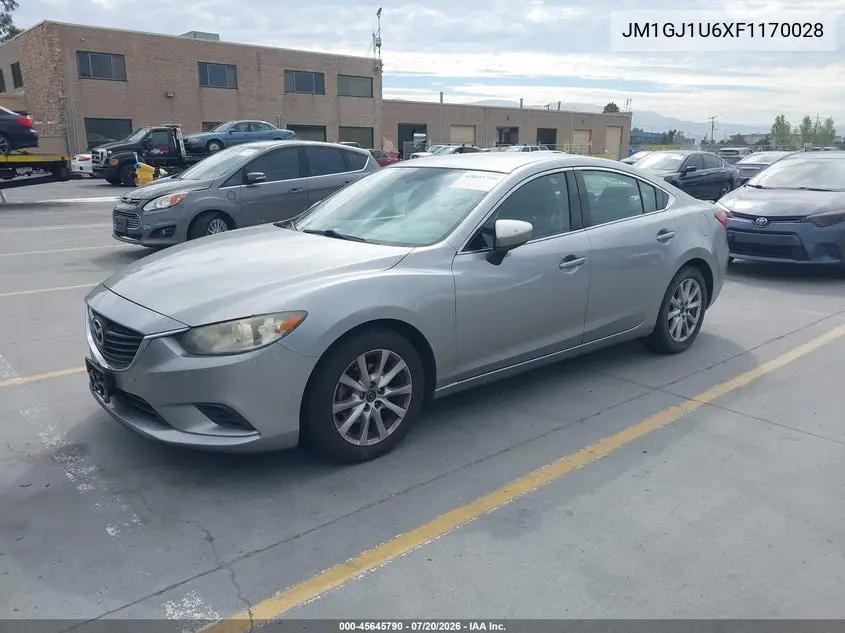 2015 Mazda Mazda6 I Sport VIN: JM1GJ1U6XF1170028 Lot: 45645790