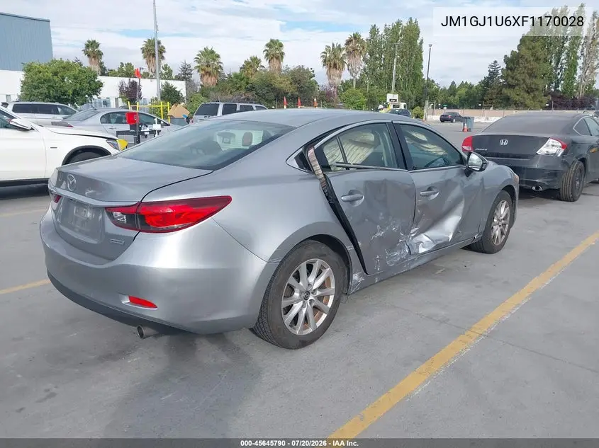 2015 Mazda Mazda6 I Sport VIN: JM1GJ1U6XF1170028 Lot: 45645790