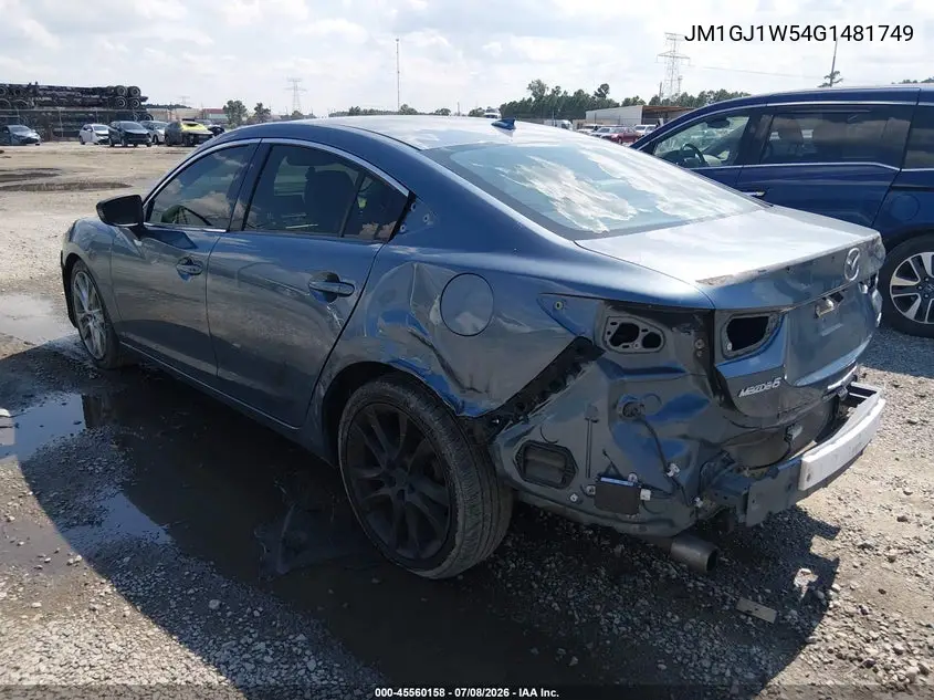 2016 Mazda Mazda6 I Grand Touring VIN: JM1GJ1W54G1481749 Lot: 45560158