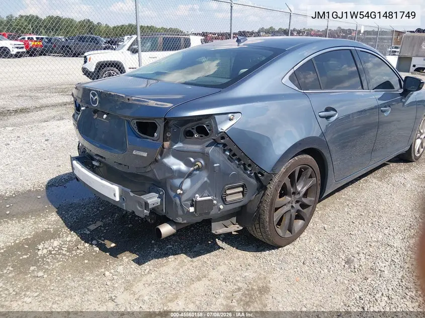 2016 Mazda Mazda6 I Grand Touring VIN: JM1GJ1W54G1481749 Lot: 45560158