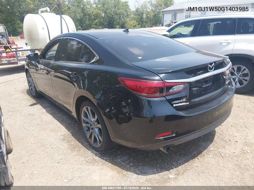 2016 Mazda Mazda6 I Grand Touring VIN: JM1GJ1W50G1403985 Lot: 45637766