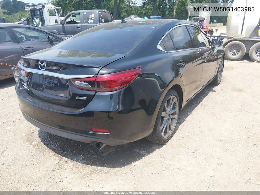 2016 Mazda Mazda6 I Grand Touring VIN: JM1GJ1W50G1403985 Lot: 45637766