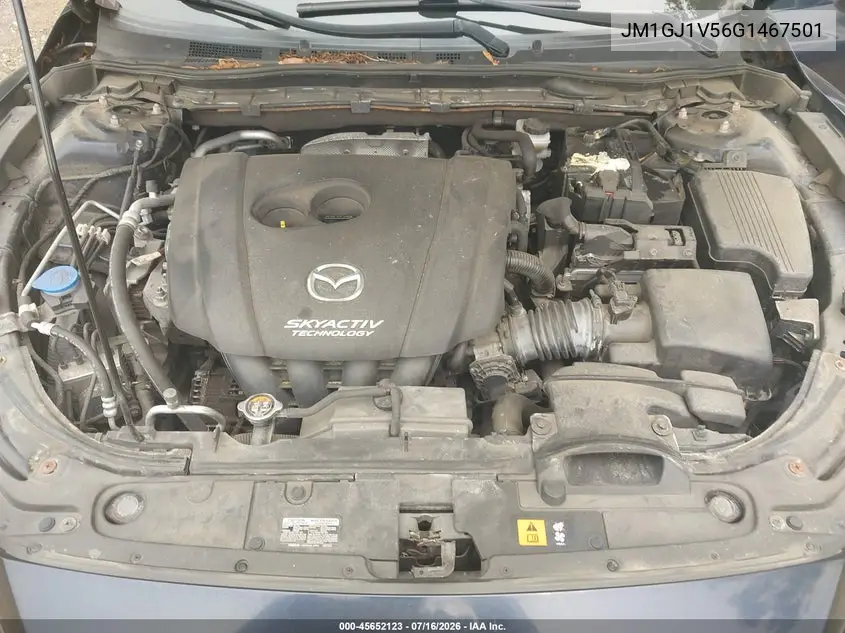 2016 Mazda Mazda6 I Touring VIN: JM1GJ1V56G1467501 Lot: 45652123