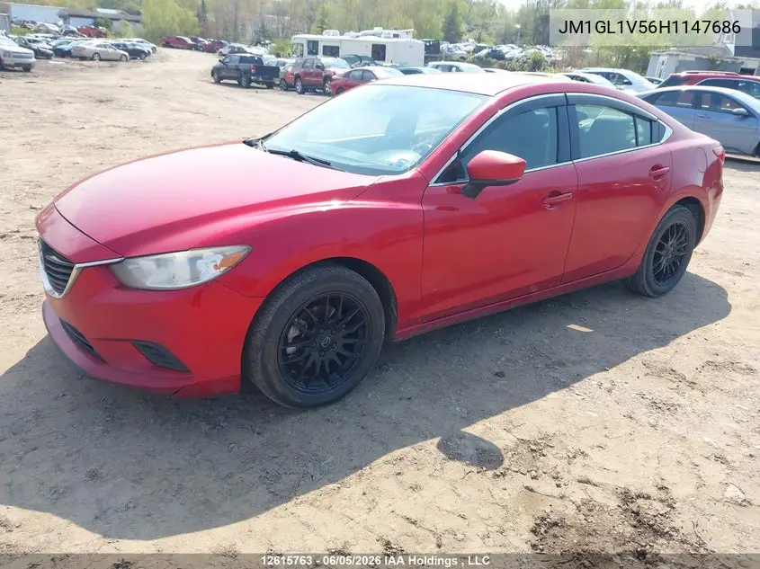 2017 Mazda 6 Touring VIN: JM1GL1V56H1147686 Lot: 12615763