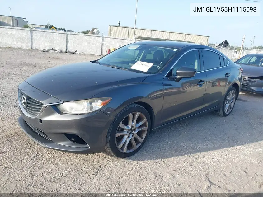 2017 Mazda Mazda6 Touring VIN: JM1GL1V55H1115098 Lot: 45587430