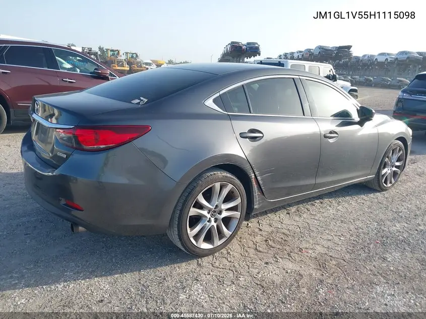 2017 Mazda Mazda6 Touring VIN: JM1GL1V55H1115098 Lot: 45587430