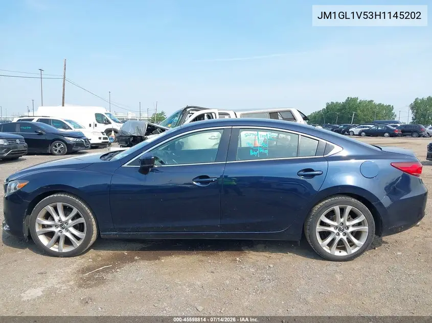2017 Mazda Mazda6 Touring VIN: JM1GL1V53H1145202 Lot: 45598814
