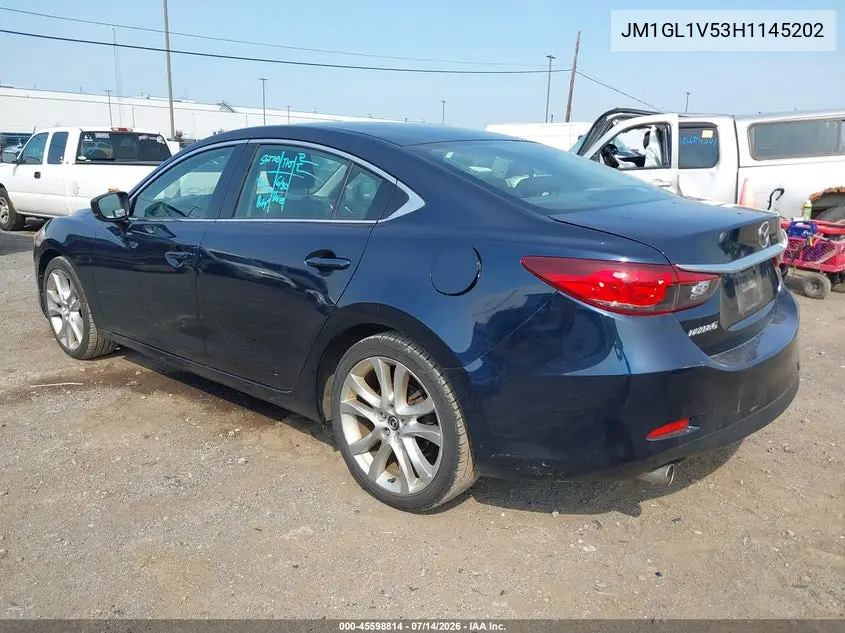 2017 Mazda Mazda6 Touring VIN: JM1GL1V53H1145202 Lot: 45598814