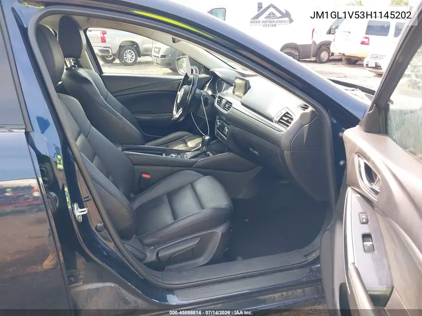 2017 Mazda Mazda6 Touring VIN: JM1GL1V53H1145202 Lot: 45598814