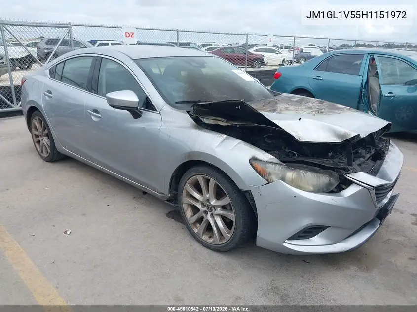 2017 Mazda Mazda6 Touring VIN: JM1GL1V55H1151972 Lot: 45610542