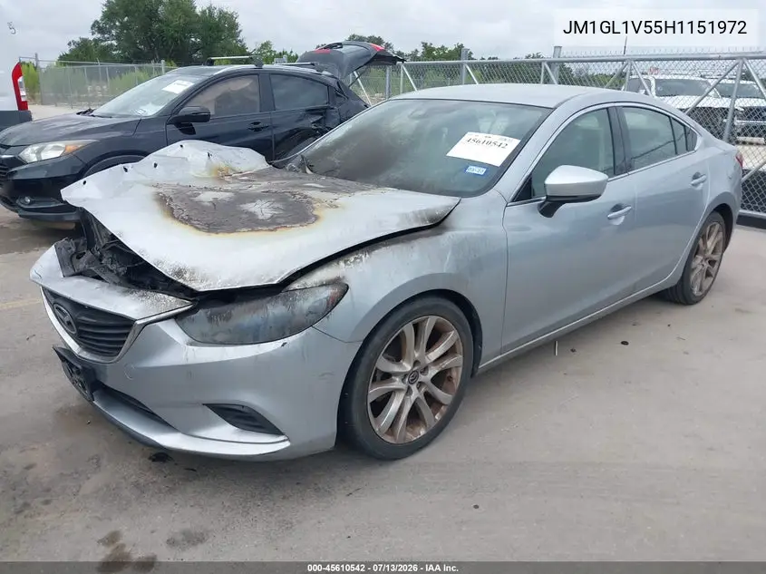 2017 Mazda Mazda6 Touring VIN: JM1GL1V55H1151972 Lot: 45610542